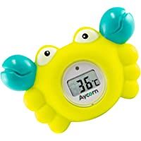 Aycorn Termómetro digital para baño y habitación para bebés con alarma de advertencia LED para bebé-niños